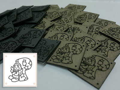 Бирки и этикетки из кожи макет