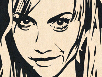 Векторный портрет по фото Бриттани Мерфи